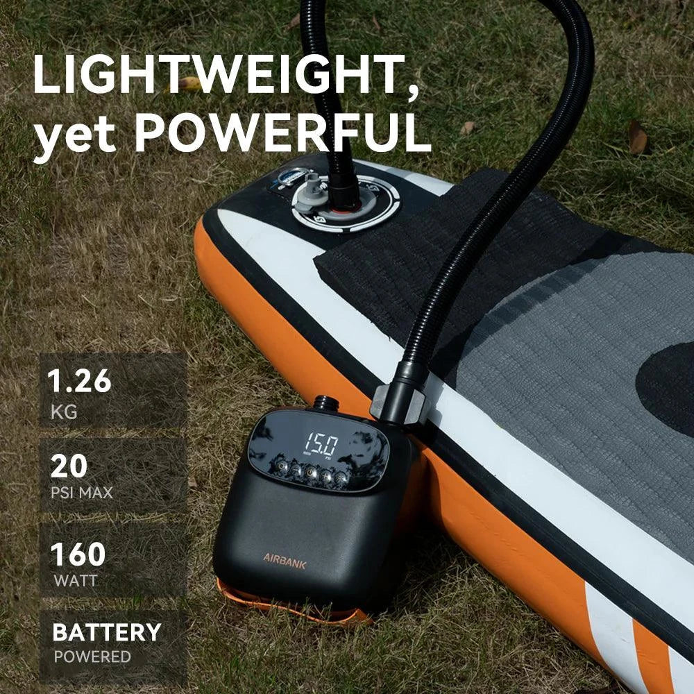 Airbank Puffer Pro Mini Electric Rechargeable Paddle Board Pump - Sports Engineer