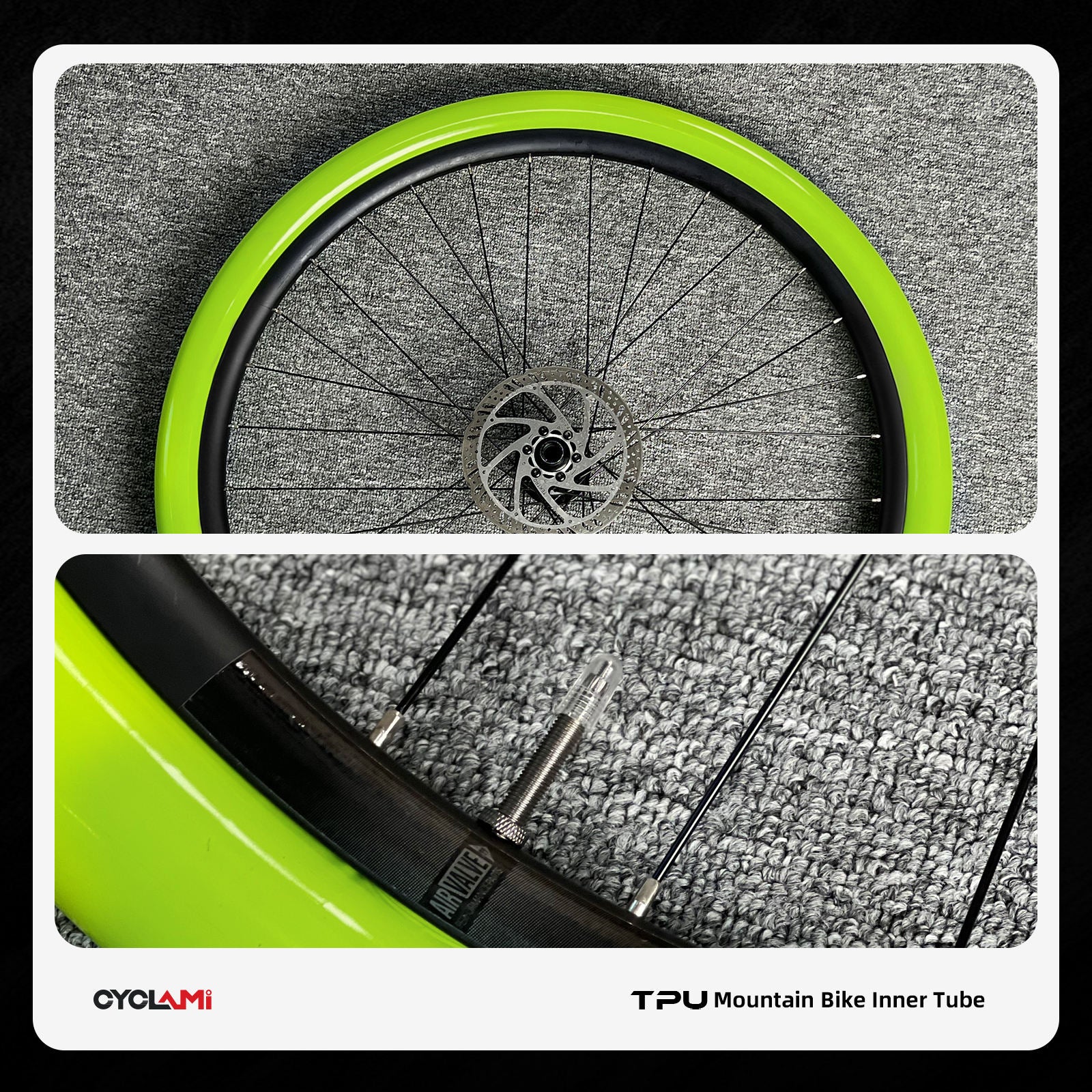 Cyclami Superlight TPU Bicycle Inner Tube With Removable Air Valve Core