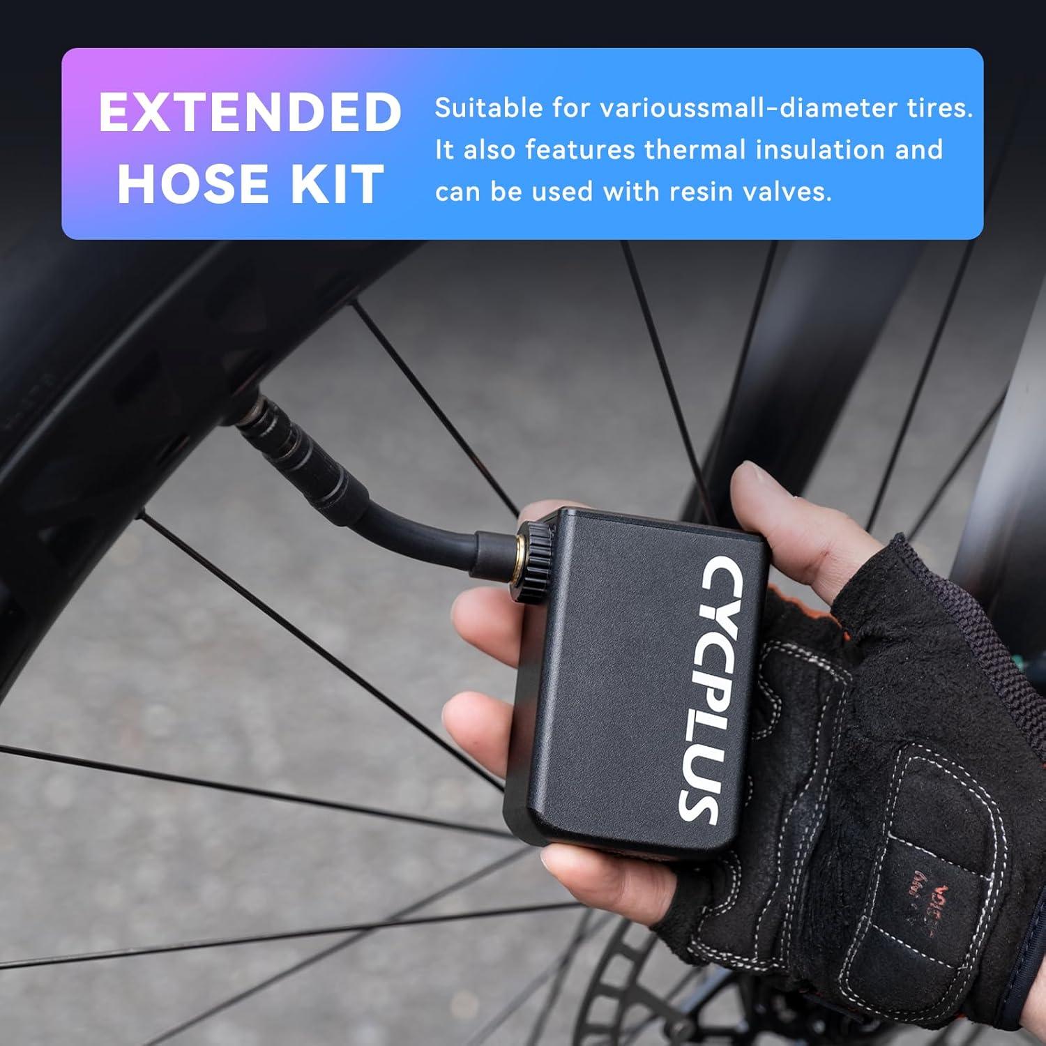 Cycplus AS2 Pro Max 2025 Mini Cube Electric Bike Pump Pressure Gauge For Presta And Schrader Valve - Sports Engineer