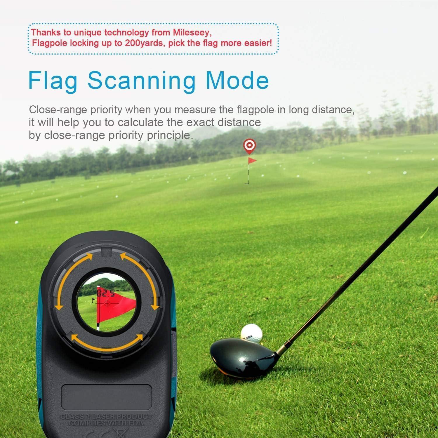 Mileseey Precision PF210 660yards Golf Rangefinder With Slope Compensation and Flag Pin Lock - Sports Engineer