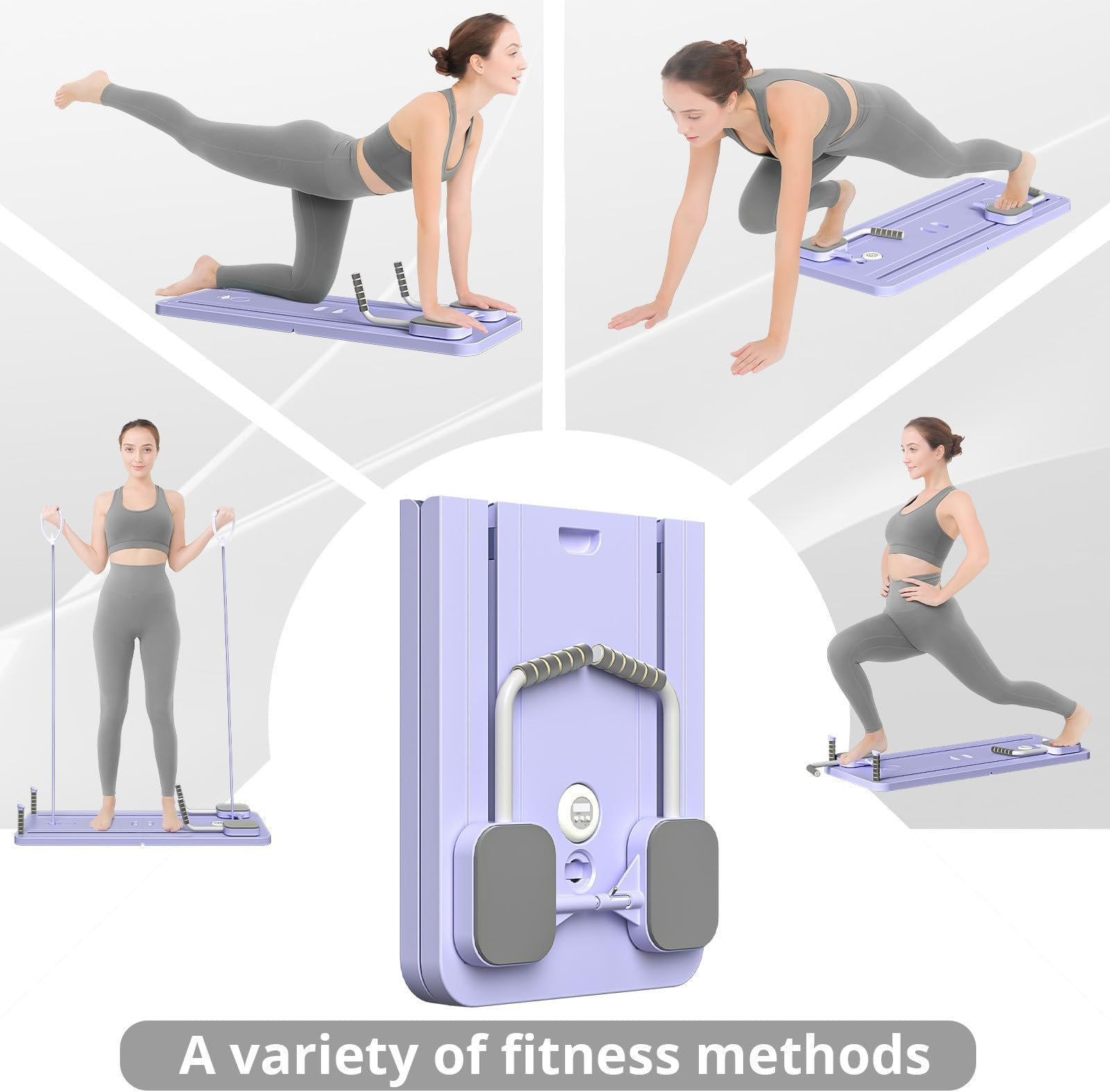 6-in-1 Multi-Purpose Foldable Pilates Reformer Board Set