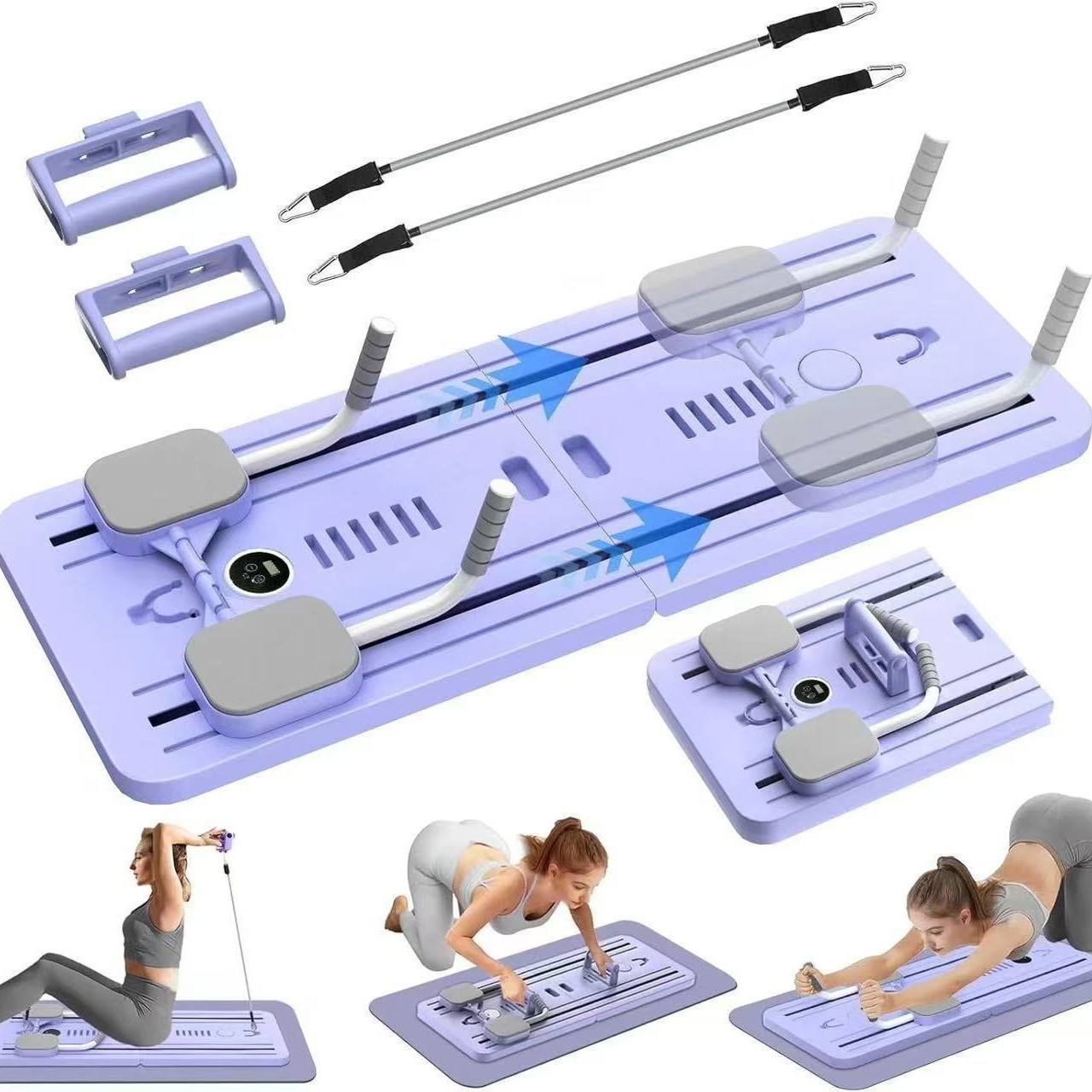 6-in-1 Multi-Purpose Foldable Pilates Reformer Board Set