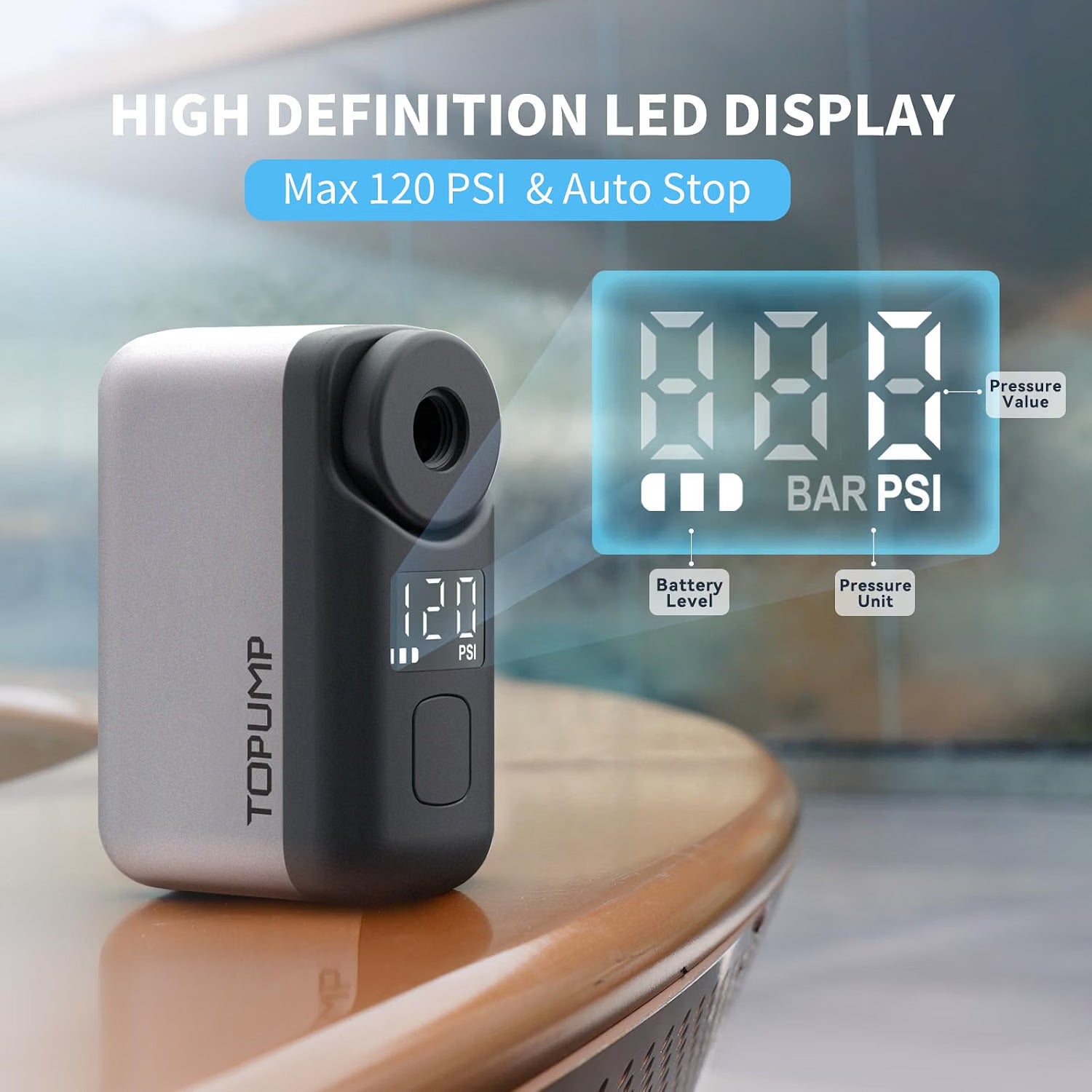Topump TB2PRO Mini Electric Bike Pump