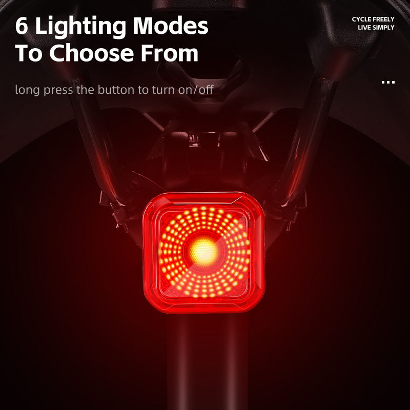 WEST BIKING Rear Light Intelligent Brake Sensing Taillights