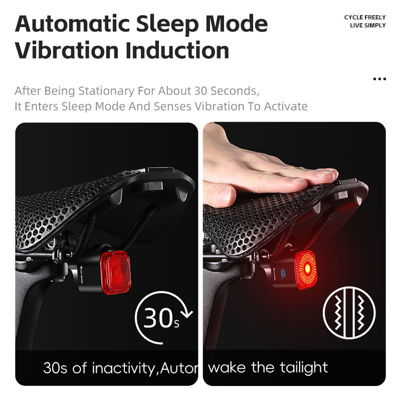 WEST BIKING Rear Light Intelligent Brake Sensing Taillights