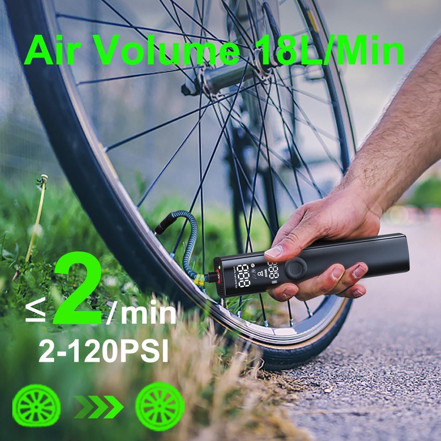 Woowind BP188 Electric Bike Pump Presta and Schrader Valves - Sports Engineer