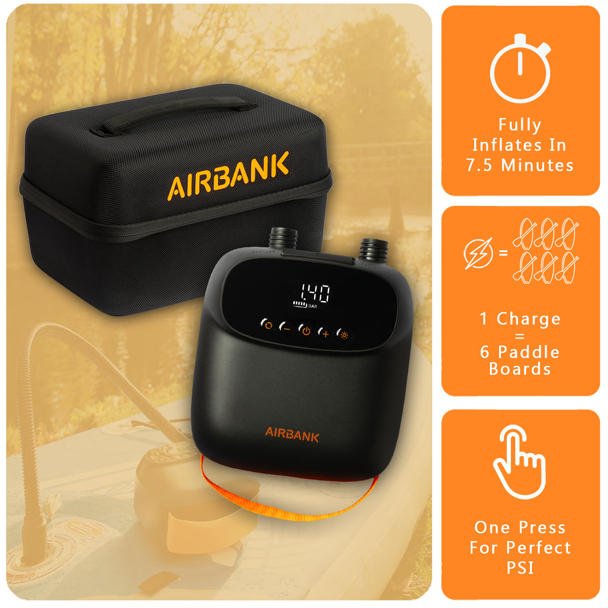 Airbank Puffer Pro Mini Electric Paddle Board Pump